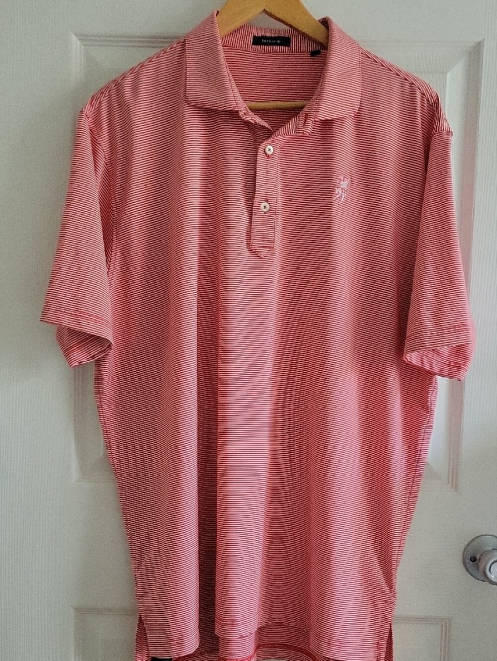 Turtieson Performance Golf Polo XXL Red/White Stripes Like New